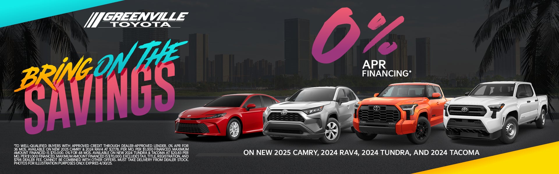 New Car Specials in Greenville - Greenville Toyota