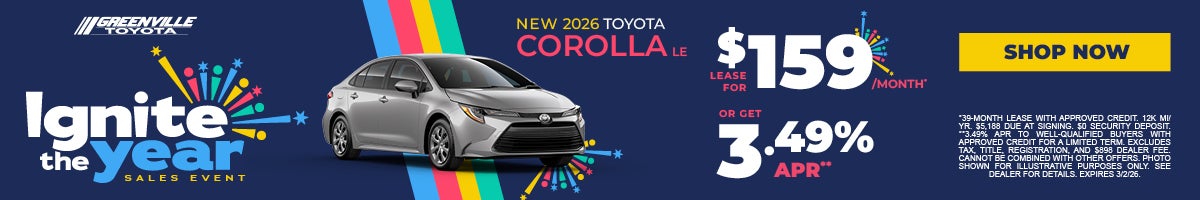 2026 Corolla Special Offer