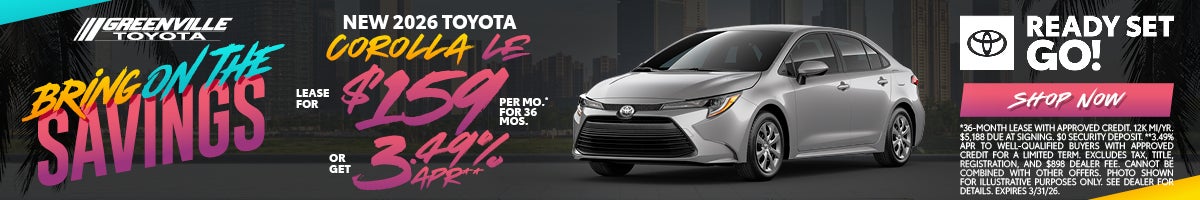 2026 Corolla Special Offer