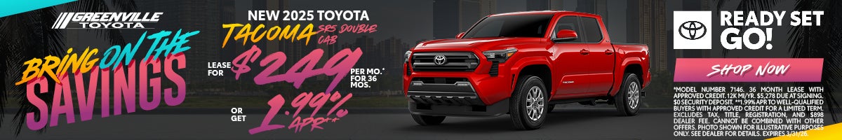 Greenville Toyota Tacoma Offer