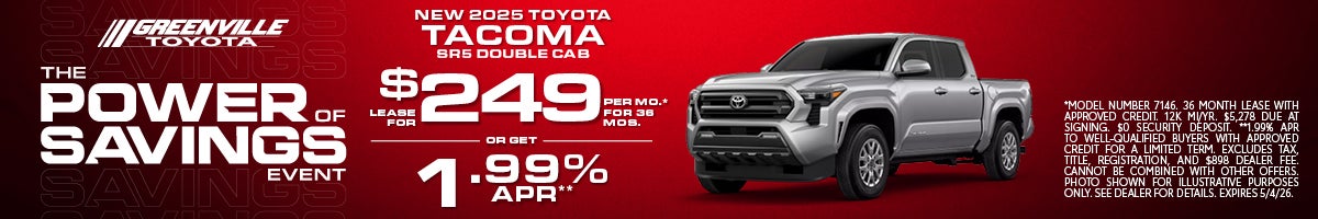 Greenville Toyota Tacoma Offer