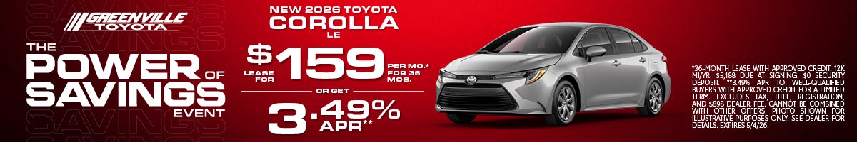 2026 Corolla Special Offer