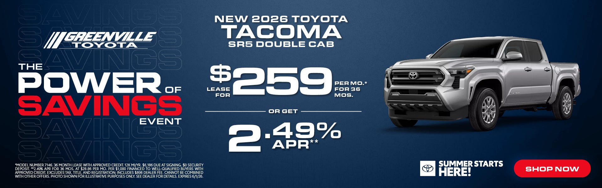 2025 Tacoma March Offer