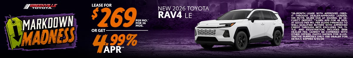 Greenville Toyota 25 Rav4 Offer