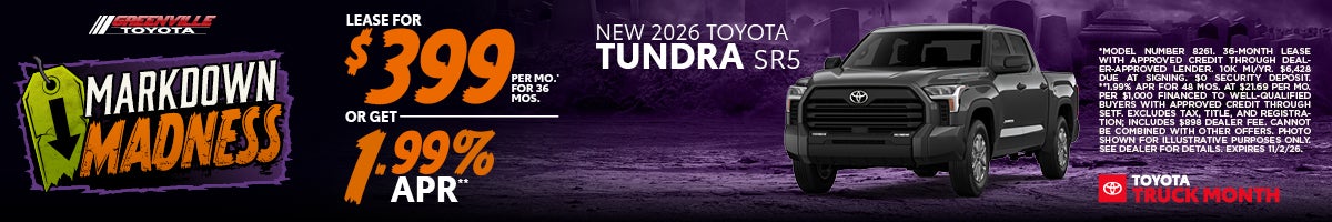 Greenville Toyota 2026 Tundra Offer