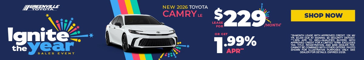 Greenville Toyota 2025 Camry Offer